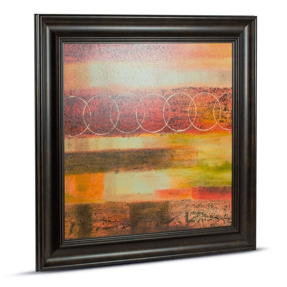 Crystal Art Gallery American Art Decor Abstract Circles Framed Wall Art