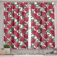 thumbnail image 2 of Ambesonne Roses Valance & Curtain, Flowers on Nested Squares, 55"x36", Multicolor, 2 of 7