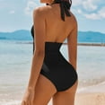 thumbnail image 5 of Clearance Sales! Womens Swimsuits,Women Tummy Control Swimwear Halter One Piece Slimming Vintage Swimsuit Ruched Push Up Bathing Suit for Beach Swimsuit, 5 of 7