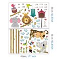 thumbnail image 3 of Kearding Medida de altura Adhesivo de pared Adhesivo Lindo Animal de dibujos animados Hogar Oficina Dormitorio Decoración Calcomanía extraíble Niños Decoración del hogar Kearding HA075011-01, 3 of 6