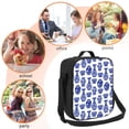 thumbnail image 5 of Zufioo Blue Vases Insulated Lunch Bag,600D Polyester Oxford Fabric, Leakproof & Reusable Lunch Tote, Adjustable Shoulder Strap,Food Freshness Keeper with Utensils, 5 of 7