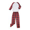 thumbnail image 4 of goowrom Christmas Parent-child Pajamas Festive Cartoon Elk Plaid Pattern, 4 of 5