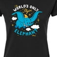 thumbnail image 3 of Dumbo - Worlds Only Flyin Elephant - Juniors Fitted Graphic T-Shirt, 3 of 5