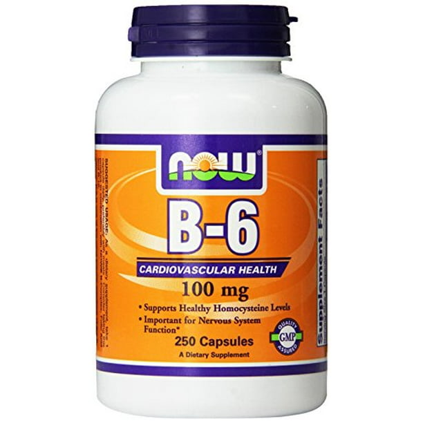 now vitamin b6 100 mg,250 capsules