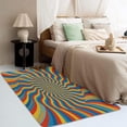 thumbnail image 4 of Colorful Boho Carpet,4x5 Area Rug, Non Slip Low Pile Soft Machine Washable, Geometric Boho Area Rugs, Geometric Swirl Rugs for Bedroom Living Room Rug 8IUp1-266, 4 of 7