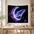 thumbnail image 5 of Cosmic Humpback Whale in a Starry Galaxy with Crystal Orbits, Dreamy Fantasy for Space Lovers, Celestial Wall Art Decor, Birthday Gift, Tapestry Wall Hanging for Bedroom and Living Room, 5 of 7