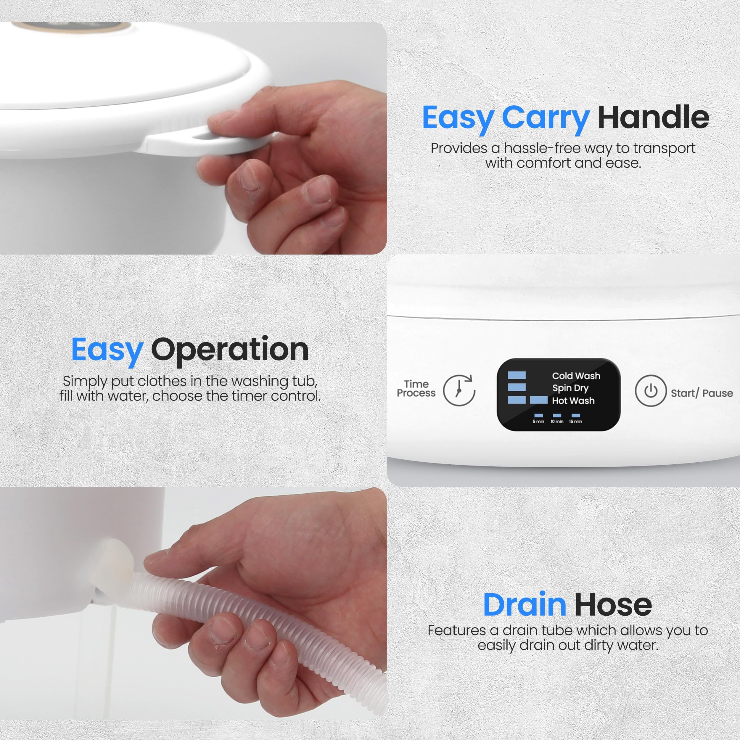 SereneLife Portable Mini Washing Machine