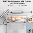 thumbnail image 3 of 2X Milk Frother Handheld Coffee Frother Electric Whisk, USB Rechargeable Foam Maker Bubbler Egg Beater for Hot Chocolate, 3 of 7
