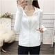 thumbnail image 1 of Chaquetas y abrigos casuales con capucha de manga larga para mujer, color sólido, ropa de protección solar informal con capucha de manga larga, top de poliéster para mujer, 1 of 5