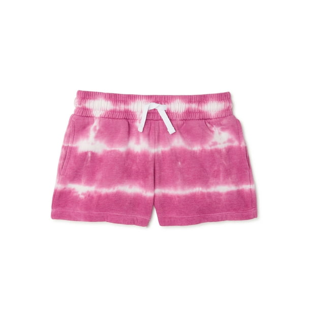 Wonder Nation Girls Tie-Dye Athleisure Shorts, Sizes 4-18 & Plus ...