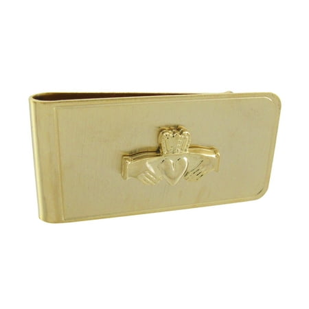 Golf Money Clips - Gold Plated Irish Claddagh Symbol Money Clip