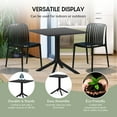 thumbnail image 6 of WestinTrends Playa 31.5" Square Outdoor Plastic Resin Patio Dining Table for 4, Black, 6 of 13