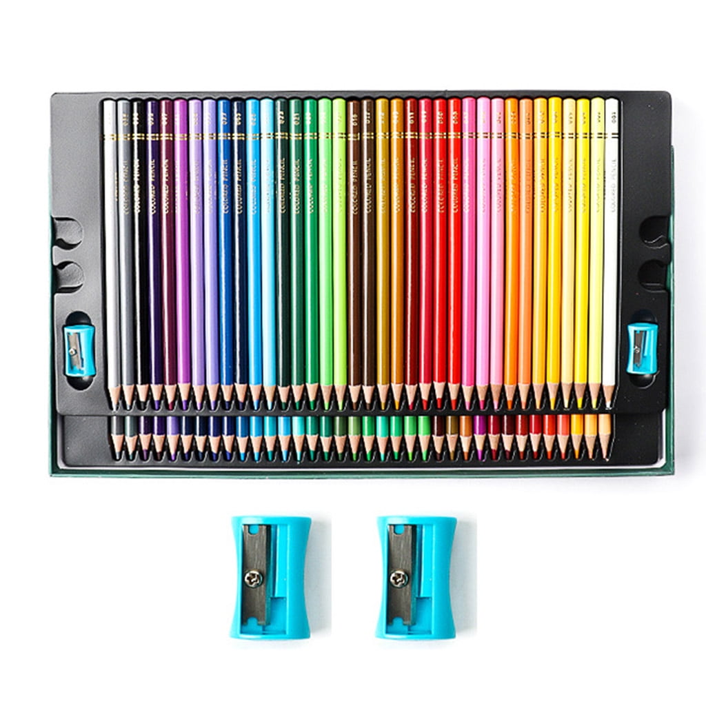 48/72/120/150/200 Colors Oily Colored Pencils Lead Paint Brush Pencil Kit for Adult Coloring Books Doodling Sketching