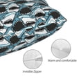 thumbnail image 3 of Yiaed Angry Shark Print Brushed Microfiber Envelope Pillowcases, Standard,Envelope Closure Pillow Cases(No pillow core)-20"x30", 3 of 6