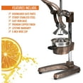 thumbnail image 3 of Zulay Kitchen Professional Citrus Juicer Manual Hand-Press Juicer, 3 of 6