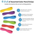 thumbnail image 3 of 6-pack Pen Grips for Kids and Adults, Silicone Holder for Handwriting, Drawing and Coloring, Ergonomic Dual-Ended Design for Right- or Left-Handed, 3 of 5
