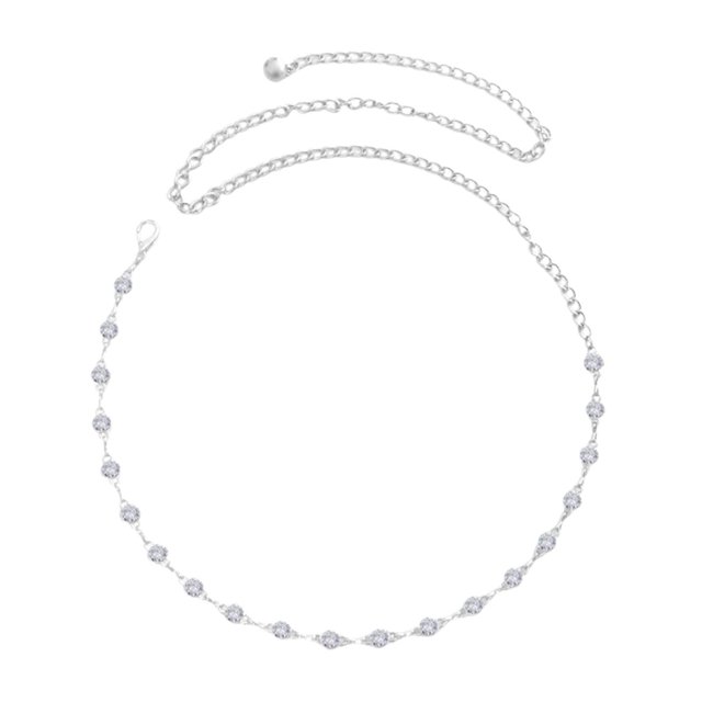 Cinturón de cadena para mujer, con diamantes de imitación, joyería creativa para el vientre, cadena corporal, cinturón de eslabones para vaqueros,
