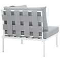 thumbnail image 5 of Modway Harmony Outdoor Patio Aluminum Corner Sofa in White Gray, 5 of 6