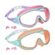 thumbnail image 5 of 2 gafas de natación para niños, máscara de natación, regalo, ajuste cómodo con tapón para los oídos. Rosa y naranja, 5 of 9