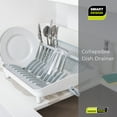 thumbnail image 7 of Smart Design Collapsible Dish Drainer Rack, 15.5" L x 14.5" W x 6.5" H, White, 7 of 7