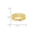 thumbnail image 2 of 10k Yellow Gold Solid Polished 6mm Double Milgrain Comfort-Fit Band Size 10 Ring Ring for Women and Men, 2 of 2