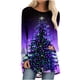 thumbnail image 2 of Pntutb Navidad Mujer Moda Casual Manga larga Cuello redondo tops Blusa suelta Camisas estampadas Pntutb Pntutb-6706, 2 of 5