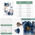 thumbnail image 6 of Vintage Blue Floral Tie Up Curtains for Windows, Adjustable Balloon Window Shades, Farmhouse Watercolor Flower Butterflies Kitchen Window Treatments Farmhouse Short Curtains with Rod Pocket 42"x45", 6 of 8