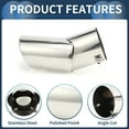 thumbnail image 4 of Unique Bargains 1Pc Curved Slant Exhaust Tip  2.9" Inlet for Land Rover Range Rover 02-10 Stainless Steel Silver Tone, 4 of 8