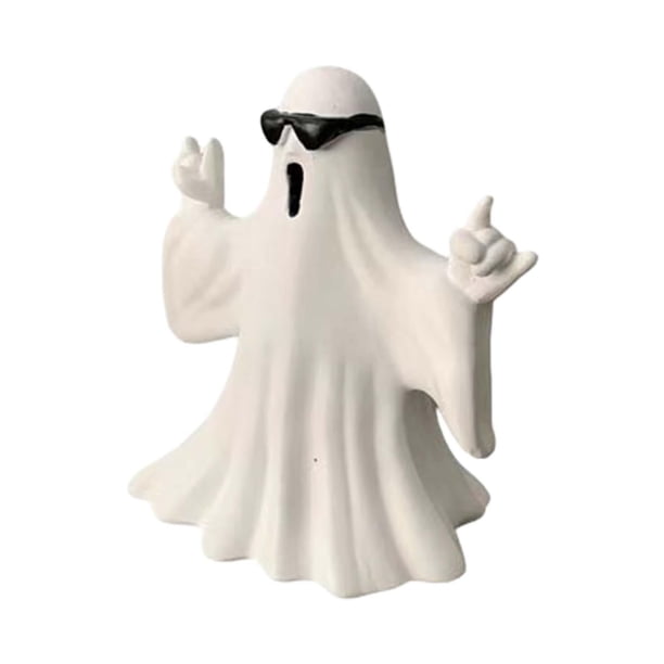 Figura fantasma de Halloween, estatua fantasma, decoración de terror, adorno de escultura aterrador Gafas fantasma