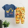 thumbnail image 2 of SROBPTY Girls' Summer Outfit Sets Clothing,Kids Sets Clothing,Fashion Girls Casual Short Sleeve Tops Round Neck Collar Botton Printed Short Pants, 2 of 3