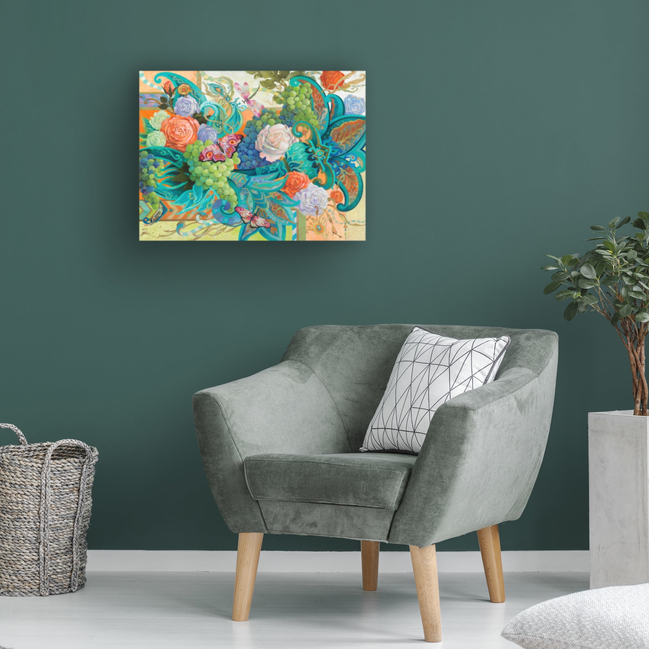 Canvas Wall Art - David Galchutt 'The Magical Vineyard' Wall Art for Living Room, Bedroom, or Office Décor by Trademark Fine Art - 24 x 18 Inches