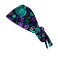 thumbnail image 6 of Working Cap for Women Men, Adjustable Elastic Band Halloween Beanie Hat Lace Up Work Scrub Cap with Sweatband Turquoise One Size, 6 of 6