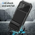 thumbnail image 7 of Dteck for iPhone 16 Pro Max Case with Built-in Screen Protector, Metal Heavy Duty Full Body Protective Case with Kickstand, Military Grade Shockproof Rugged Case for iPhone 16 Pro Max,Black, 7 of 7