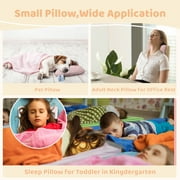 RoamReady Small Pillows for Sleeping, 11x7 Cotton Mini Travel Pillow for Neck, Wrist, Lumbar and Knee(Pink)