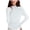 White, variant on Women's Turtleneck Long Sleeve Shirts Ribbed Stretch Thermal Baselayer Pullover Tops(Khaki,XL)
