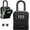 Black, variant on Lock Box, Key Lock Box Wall Mount & Portable Combination Lockbox with Resettable Code, Security Lockbox for Outside House Keys, Apartment Realtors Spare Keys Storage (1 Pack, Pure Black)
