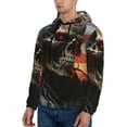 thumbnail image 3 of Sikiie Cyberpunk Skull American Flag Men's Hoodie, Essentials Hoodie, Sweatshirt, Pullover Hooded Sweatshirt for Men-3X-Large, 3 of 7