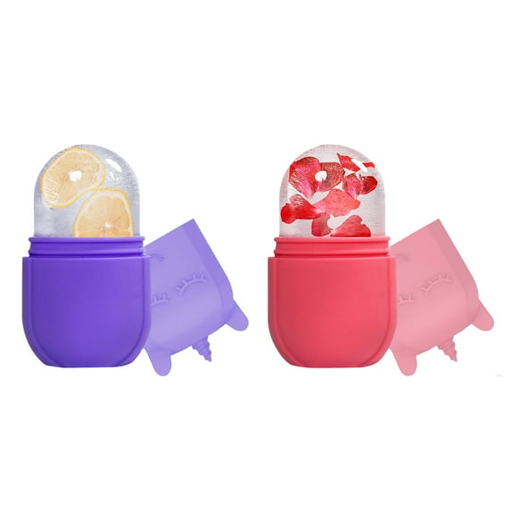 Revitalize Your Skin with our Reusable Silicone Contour Facial Treatment Ice Stick Roller: Perfect for Face, Eyes, and Body (2-Pack)