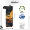 thumbnail image 4 of Balery Sunset Desert Journey Pattern Water Bottle,18oz Sports Insulated Kettle for Cycling Gym Basketball Outdoor, Suitable as a Present, 4 of 8