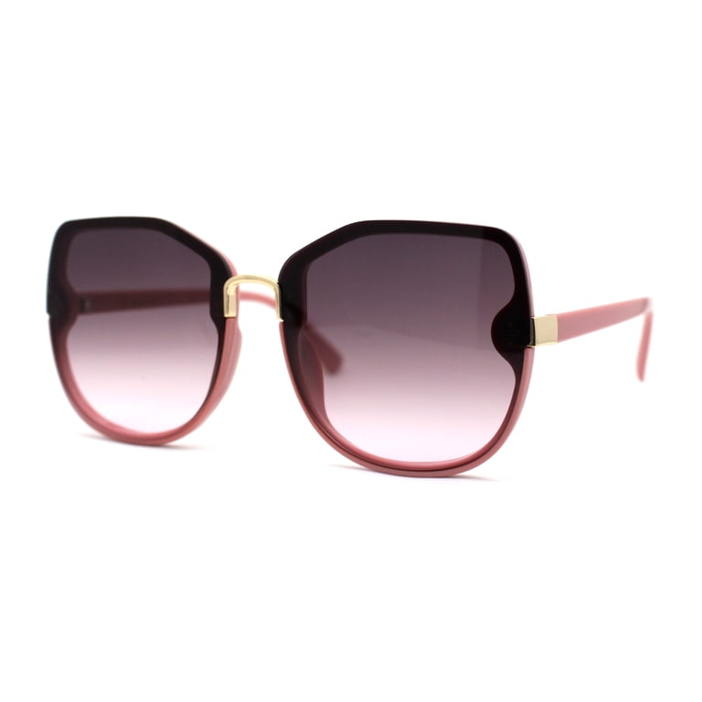 Frameless Wrap-Around Women’s Sunglasses – Brown & Pink Amazon.com: DQbhzh Wrap Around Y2K Sunglasses for Women  main image 3