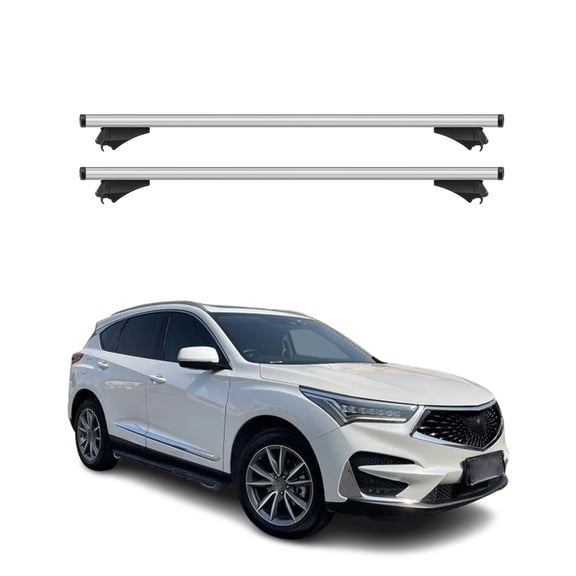 For 2019-2024 Acura RDX Cross Bars Roof Racks Aluminium Silver 2Pcs