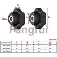 thumbnail image 3 of For Plumblossom Hand Tightening Rubberhead Nuts Thumb Nuts M8 Black, 3 of 5