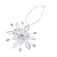thumbnail image 1 of Adornos colgantes para árbol de Navidad con copos de nieve metálicos de cristal brillante, 1 of 9