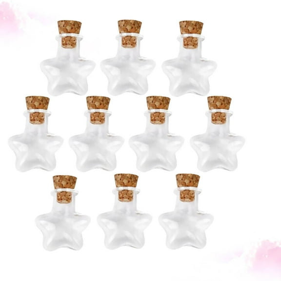 FRCOLOR Transparent Glass Wishing Bottle with Cork for Decoration DIY Craft 20pcs Small Glass Bottles