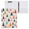 thumbnail image 3 of Haosy Hardcover 3 Ring Binder 1.5 Inch Ring Decorative Binder Organizer for Home School Office, Colorful Triangular Tree, 3 of 10