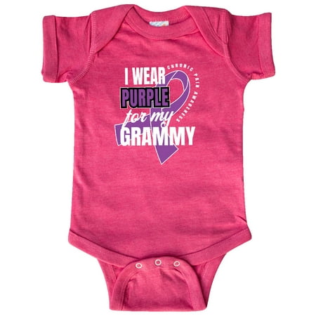 

Inktastic Chronic Pain I Wear Purple For My Grammy Gift Baby Boy or Baby Girl Bodysuit