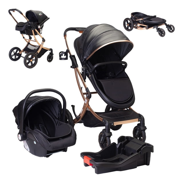 Carriola para Bebé Starkids Elara Tactopiel con Portabebé Negro