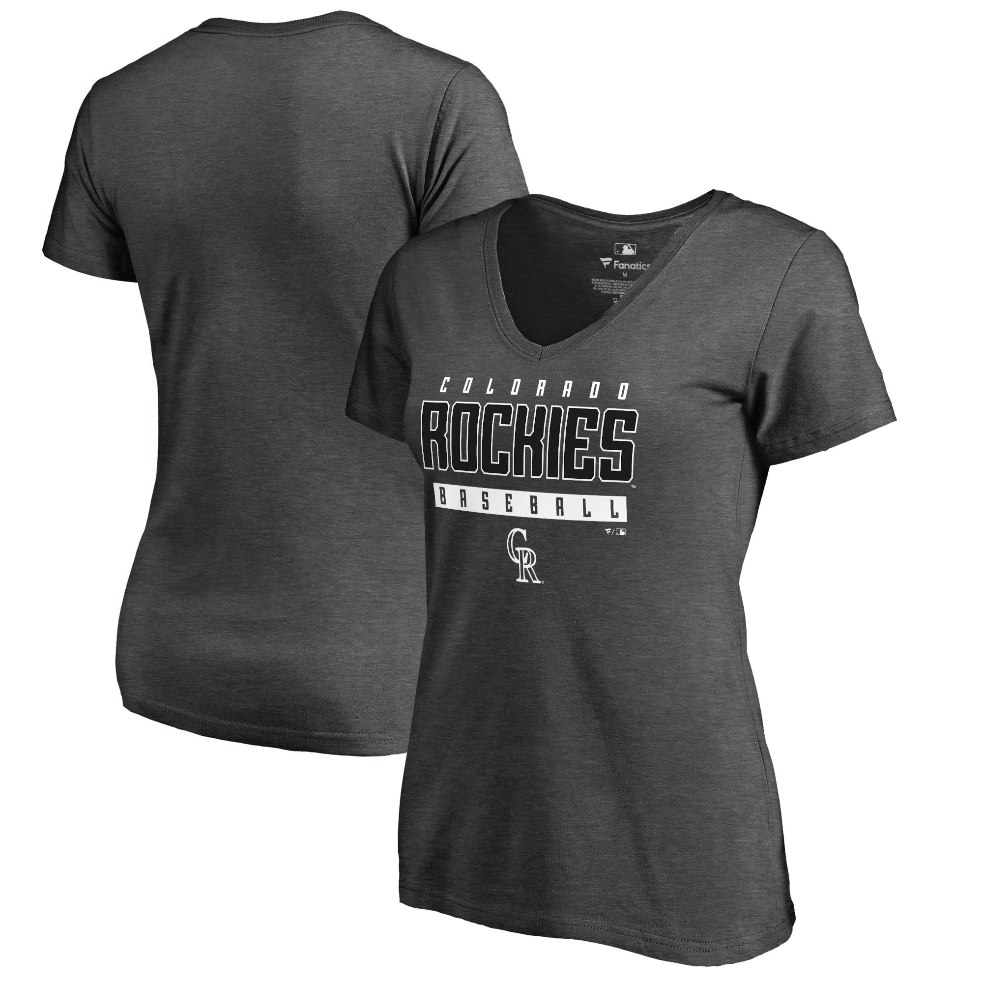 Colorado Rockies Fanatics Branded Women's Charcoal Stack Plus Size V