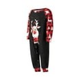thumbnail image 4 of DuAnyozu Matching Family Pajamas Sets Christmas PJ's Letter Print Top and Plaid Pants Jammies Sleepwear, 4 of 10