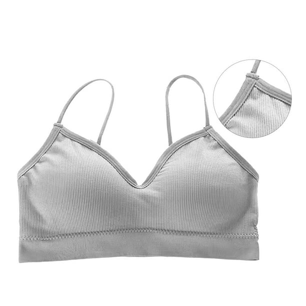 Sujetador deportivo, sujetador inalámbrico, sujetador inalámbrico de color puro para mujer, sujetador inalámbrico diseñado para el futuro